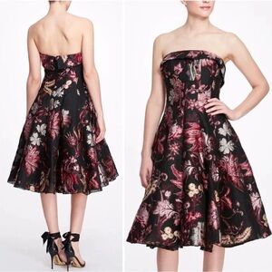 Marchesa Notte Strapless Floral Cocktail Dress – NWT – Size 6